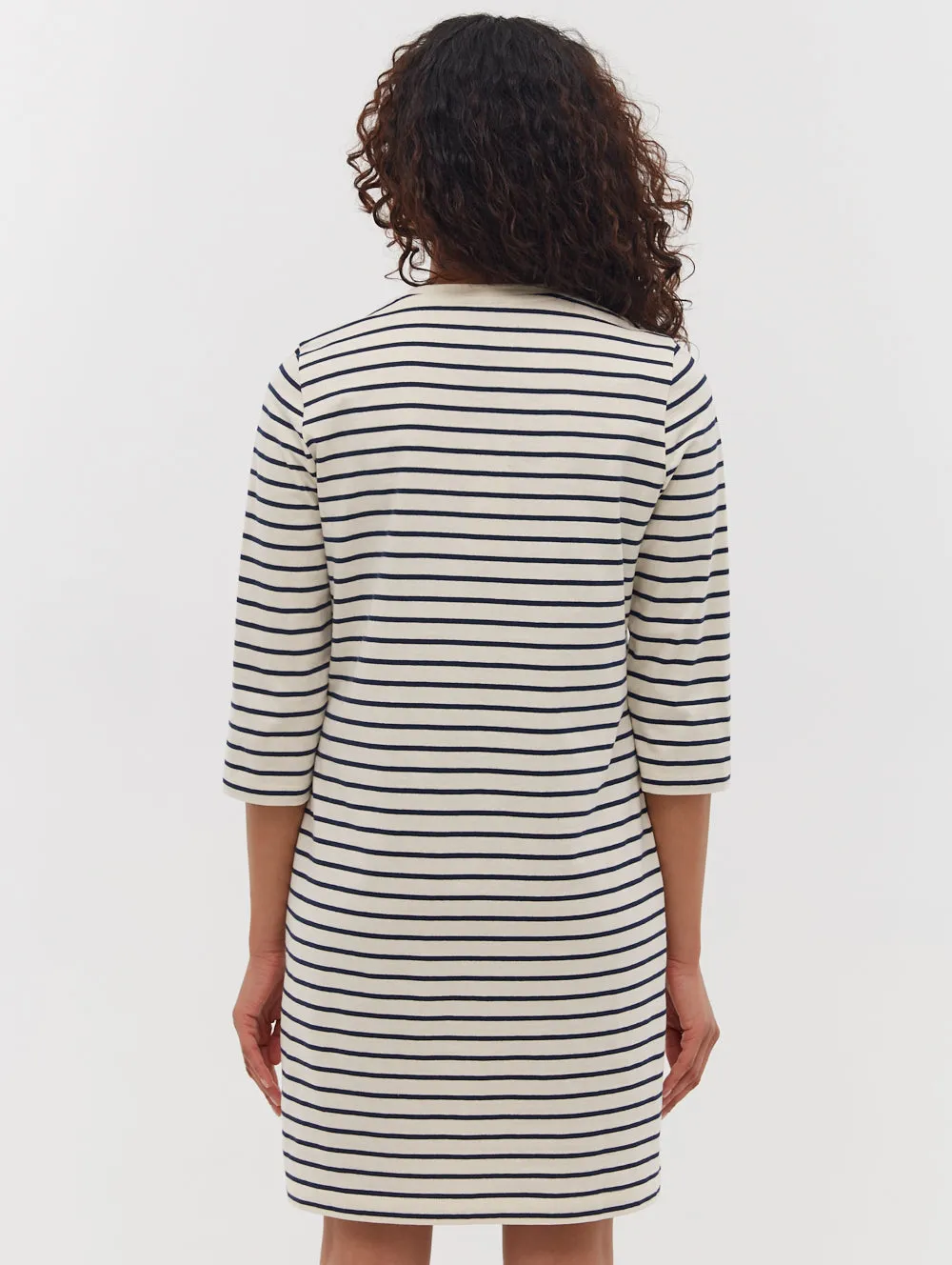 Mab Striped 3/4 Sleeve Dress