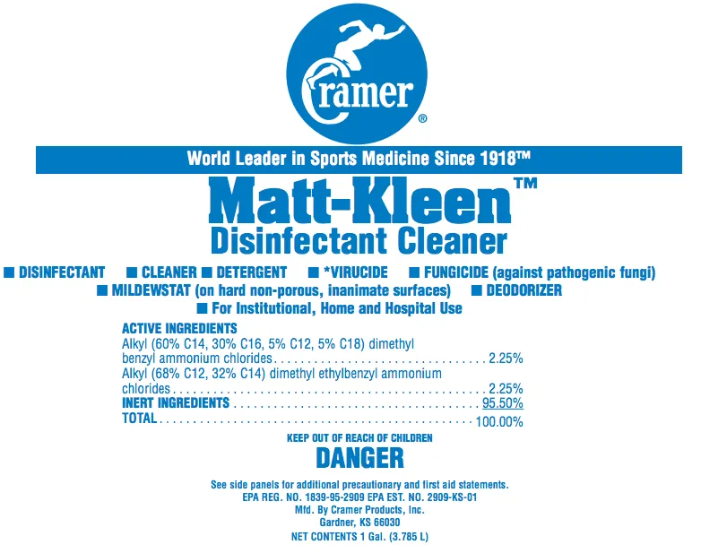 Matt-Kleen Concentrated All Purpose Disinfectant - Gallon