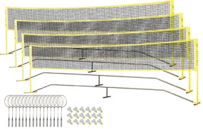 Maxi-Net Badminton Pack - 4 Court Set w/ 26" Rackets