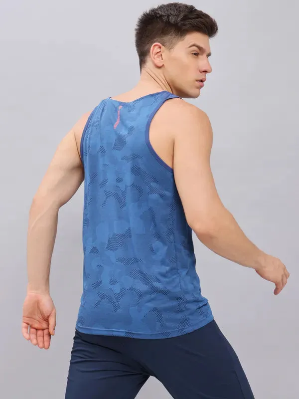 Men Colorblock Slim Fit Crew Neck Innerwear Vest with VENTMESH