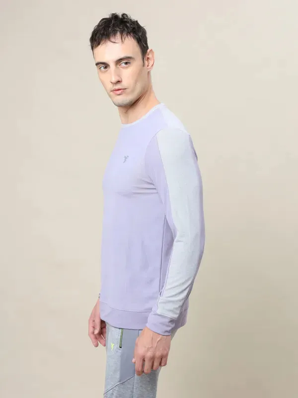 Men Colorblock Slim Fit Crew Neck T-shirt with MATPIQ