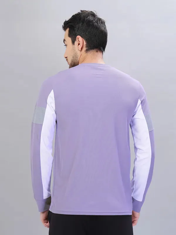 Men Colorblock Slim Fit Crew Neck T-shirt with TECHNOLITE