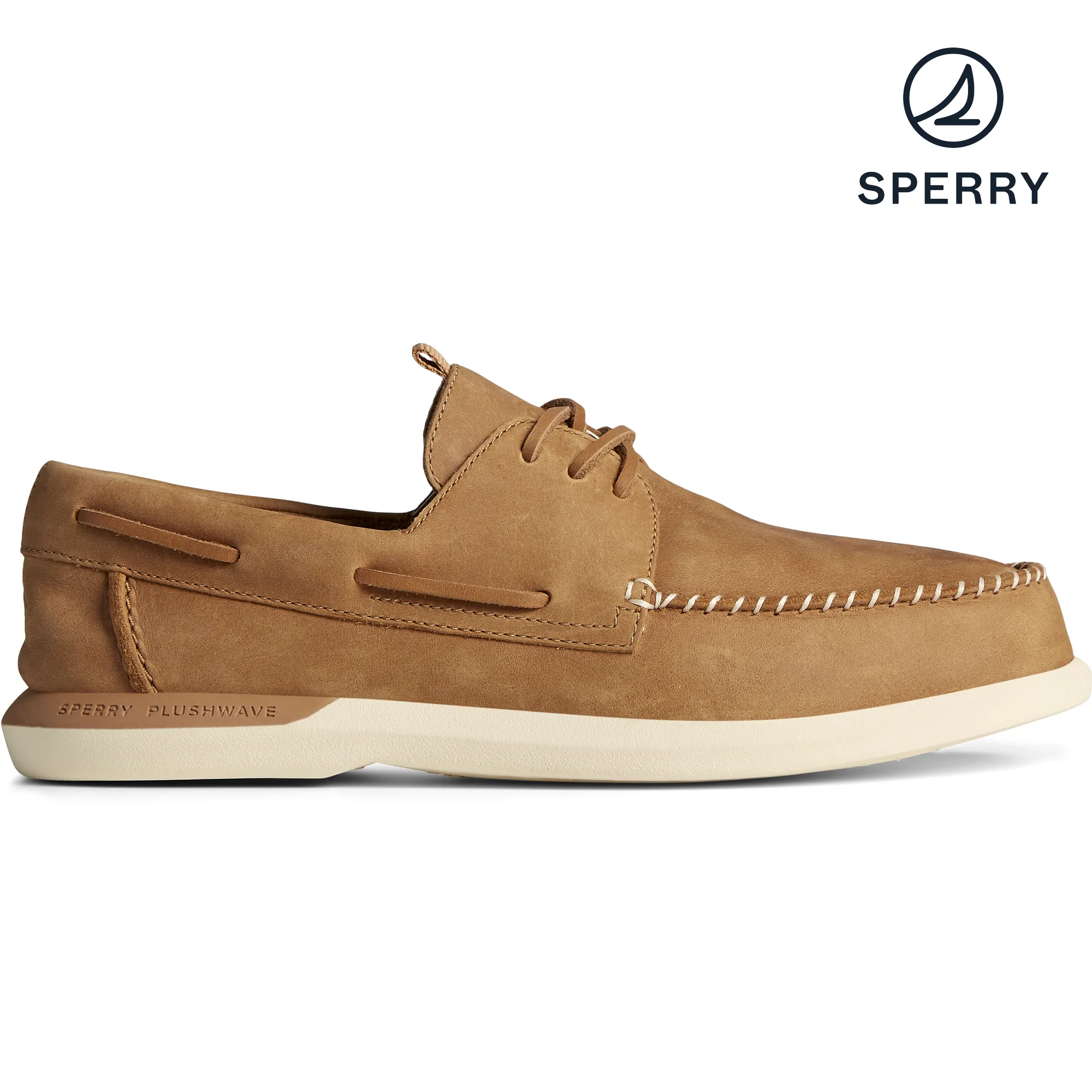 Men's Authentic Original PLUSHWAVE 2.0 Boat Shoe - Tan (STS23946)