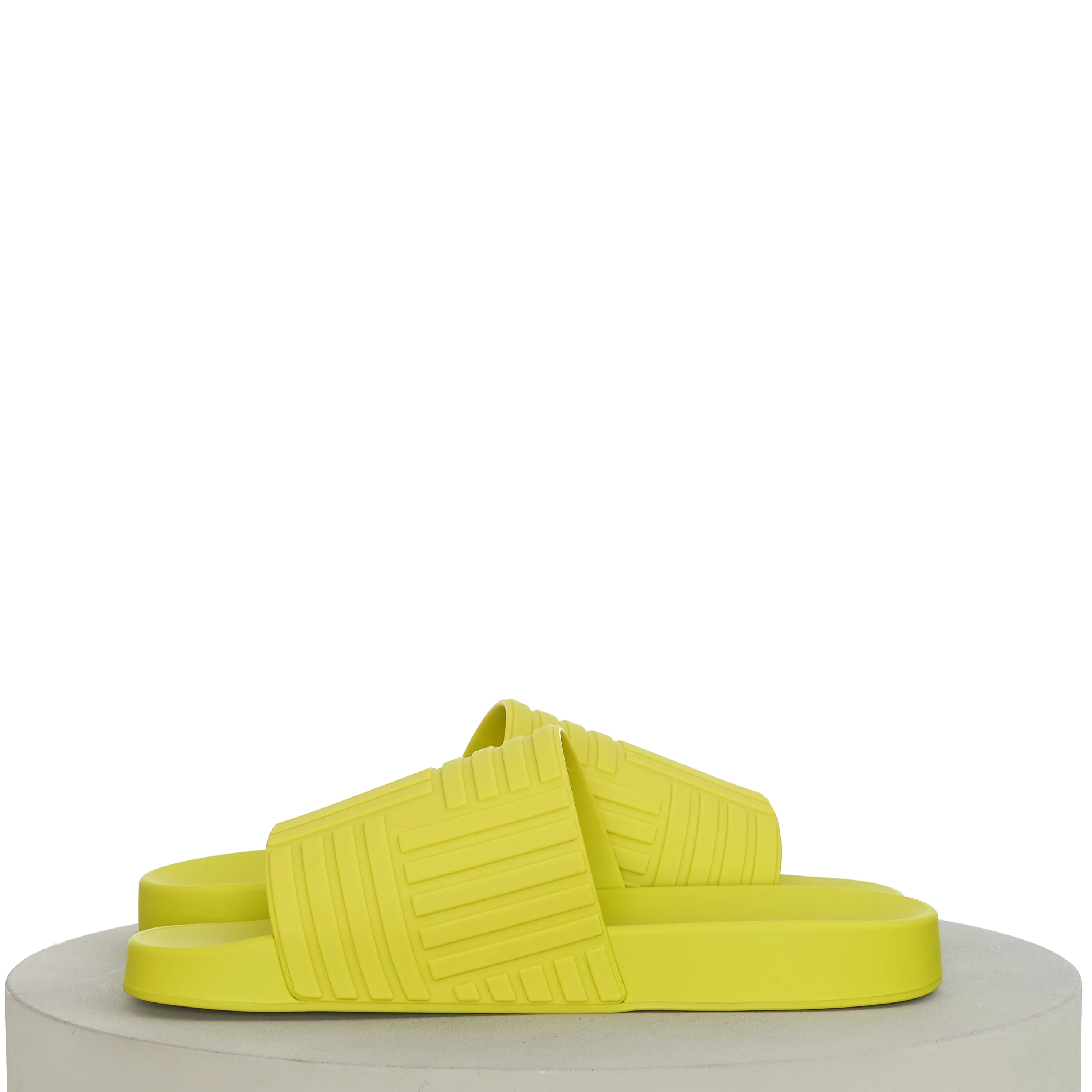 Men's "Slider" Slide Sandals In Kiwi Green Rubber