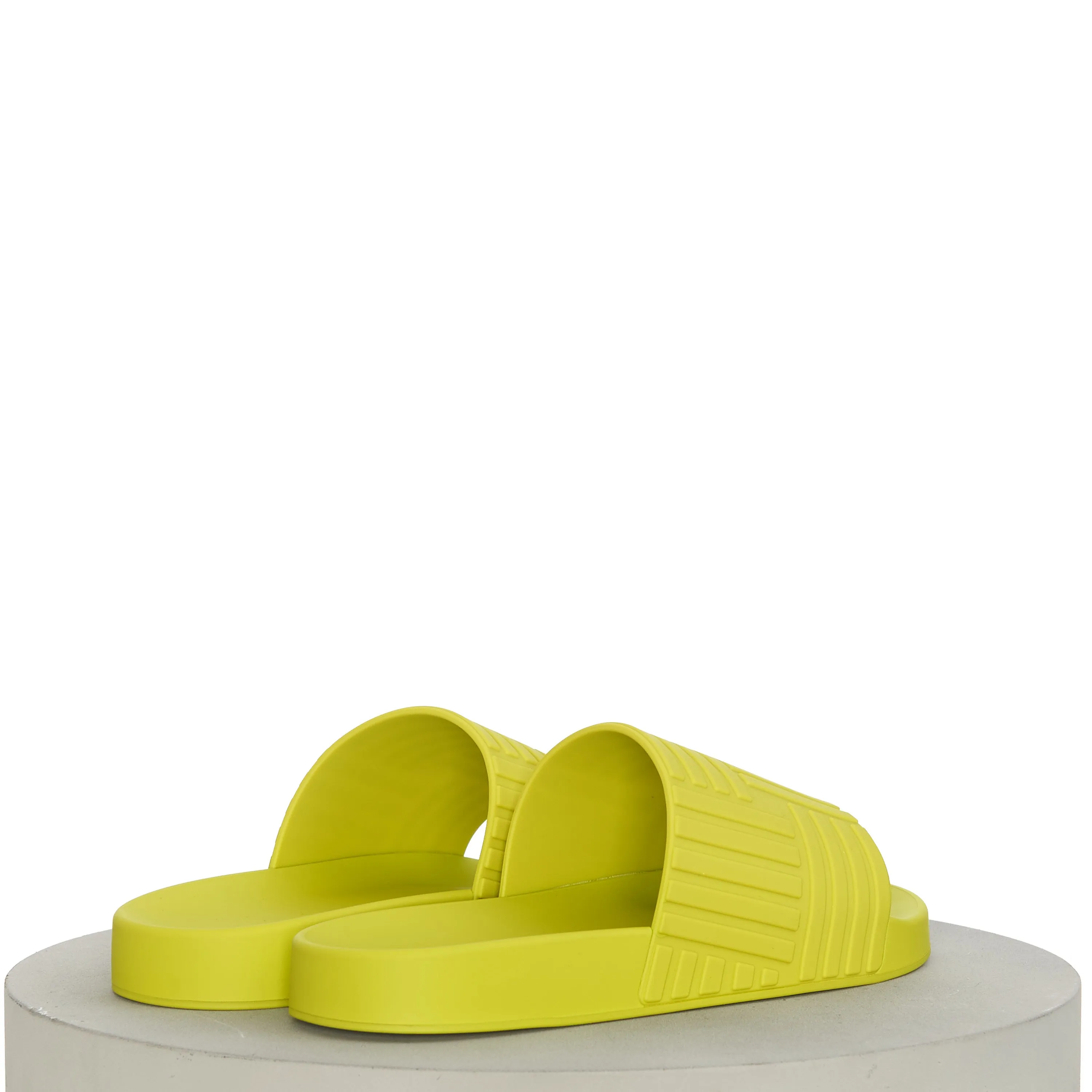 Men's "Slider" Slide Sandals In Kiwi Green Rubber