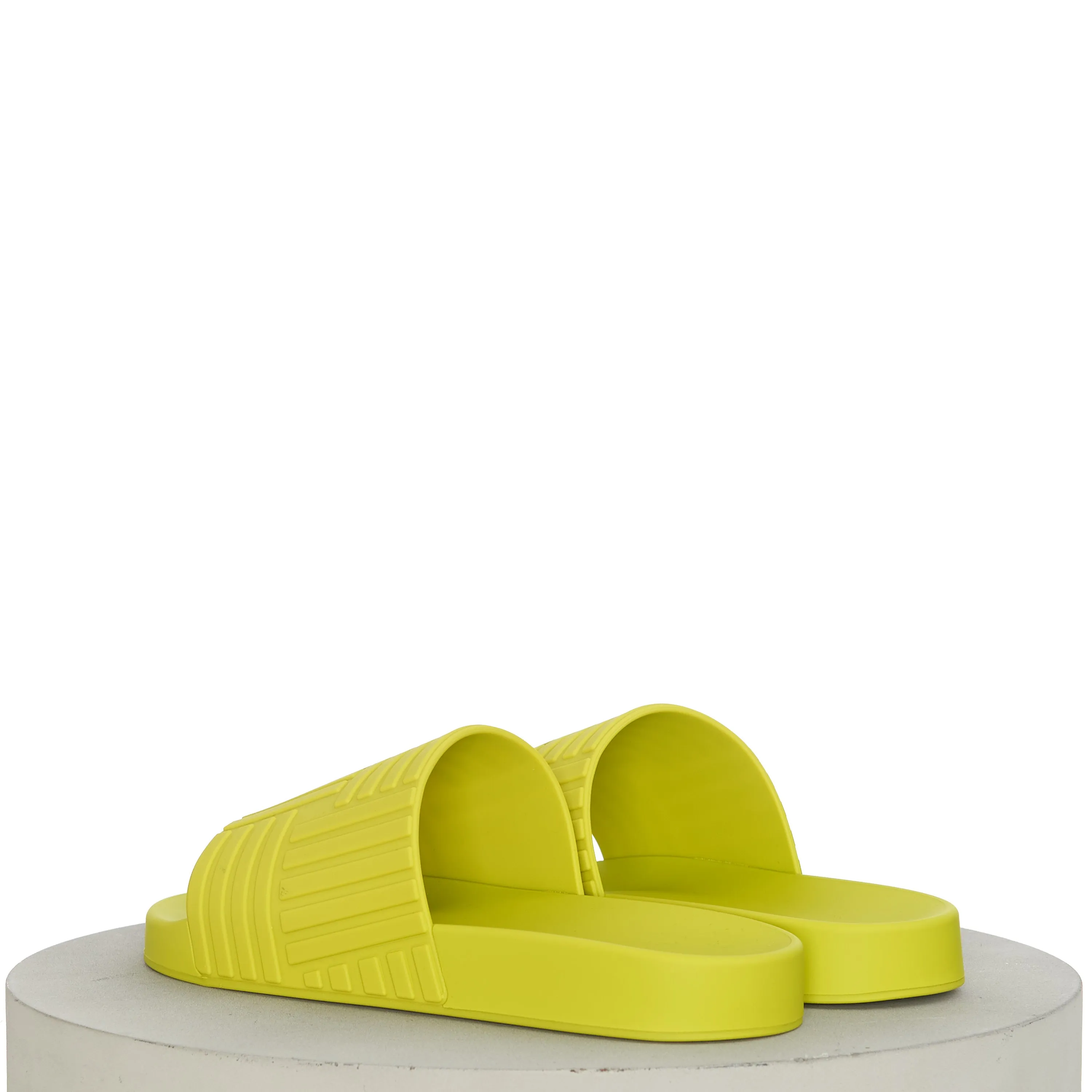 Men's "Slider" Slide Sandals In Kiwi Green Rubber