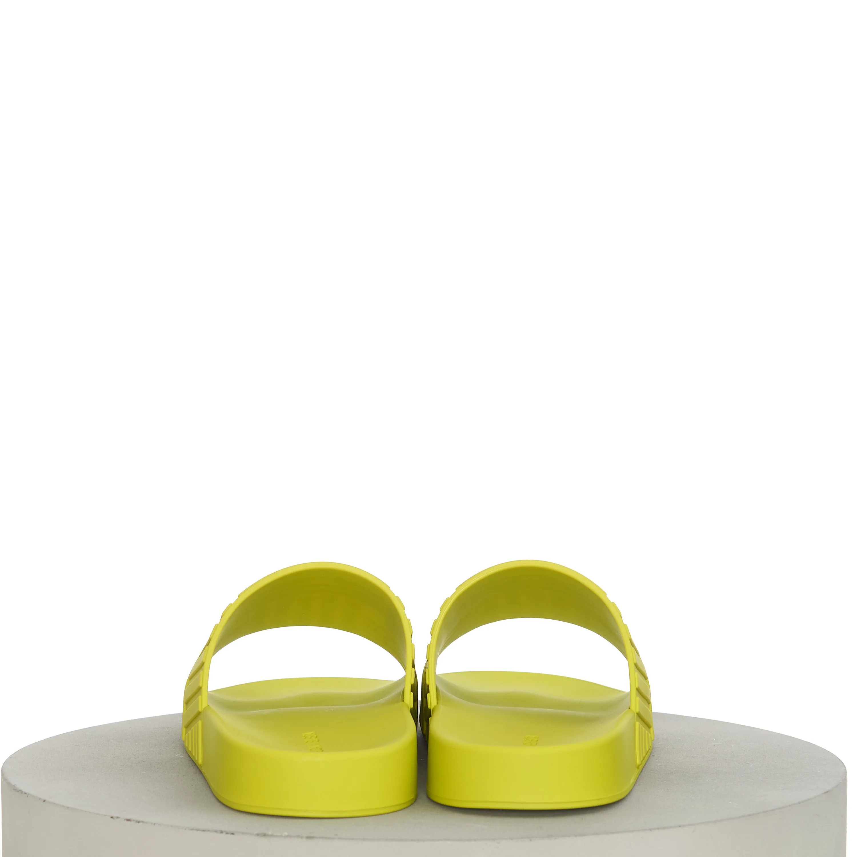 Men's "Slider" Slide Sandals In Kiwi Green Rubber