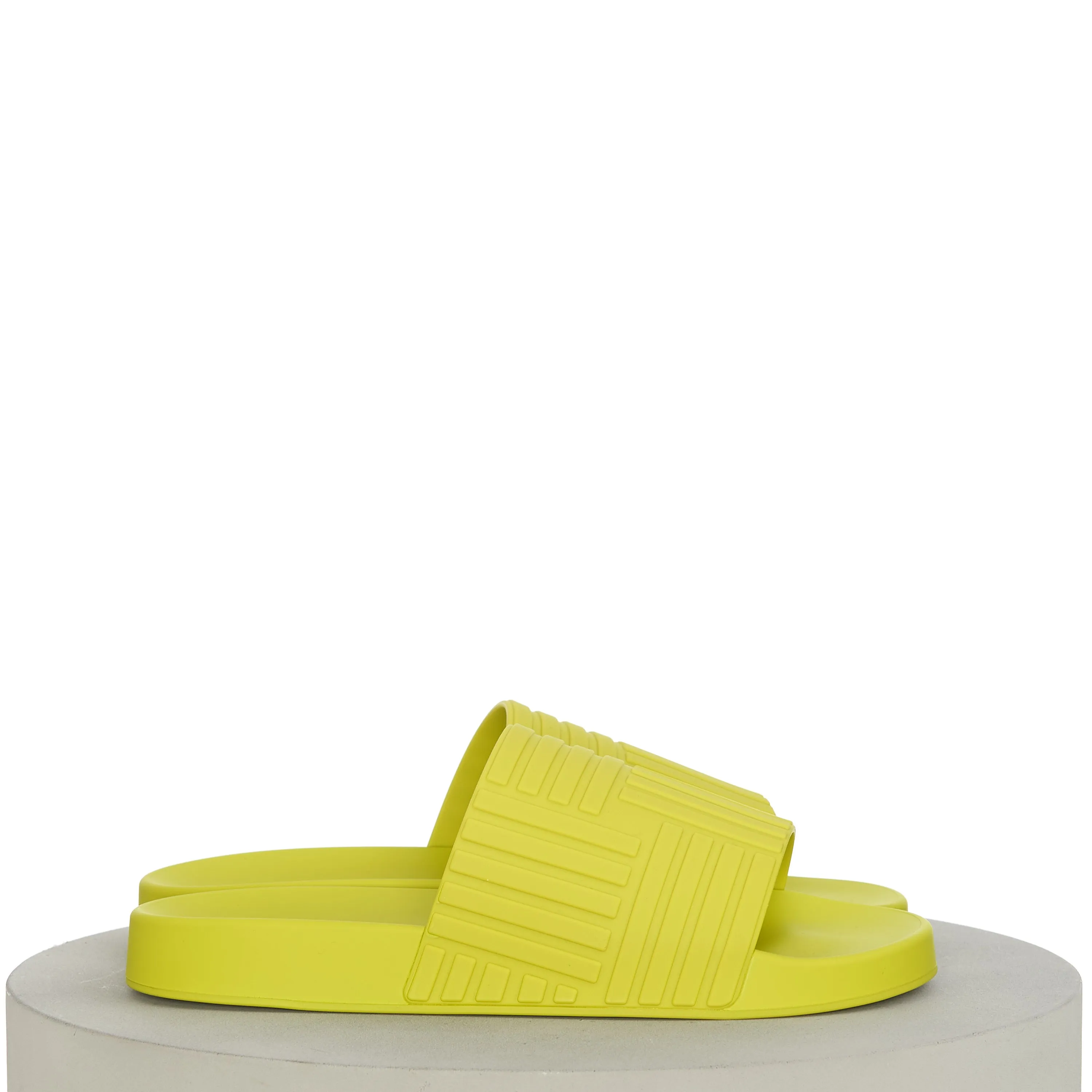 Men's "Slider" Slide Sandals In Kiwi Green Rubber