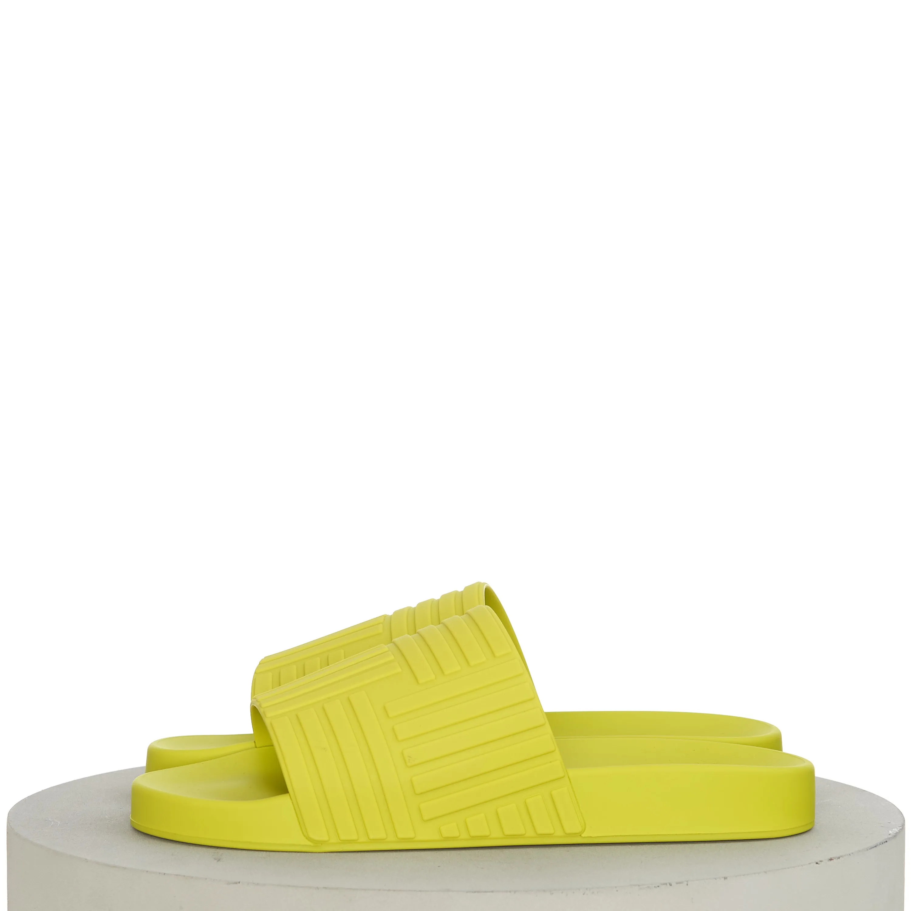 Men's "Slider" Slide Sandals In Kiwi Green Rubber