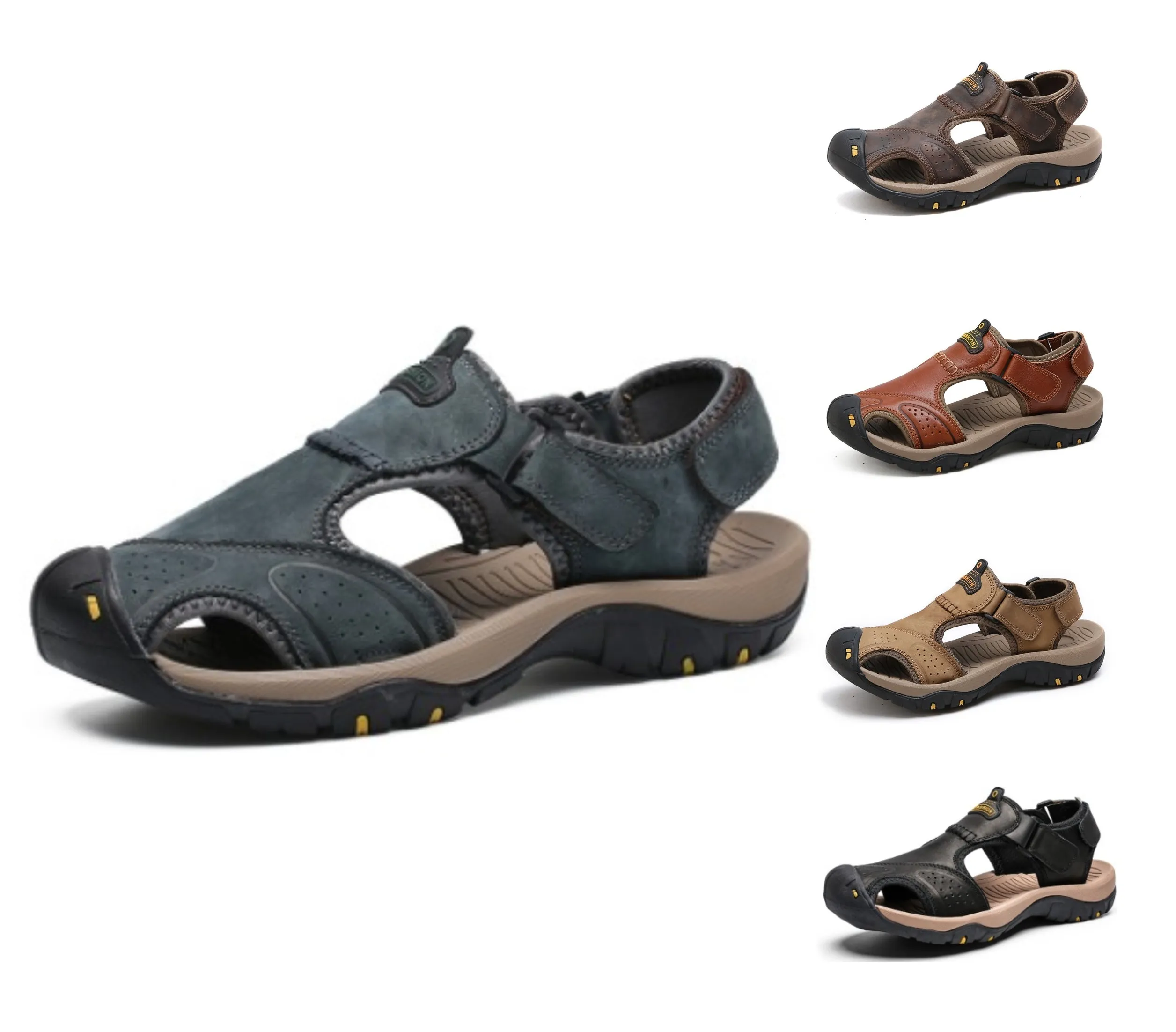 New Arrival Real Cow Genuine Leather Summer Hiking Beach Water Sandals | 7238