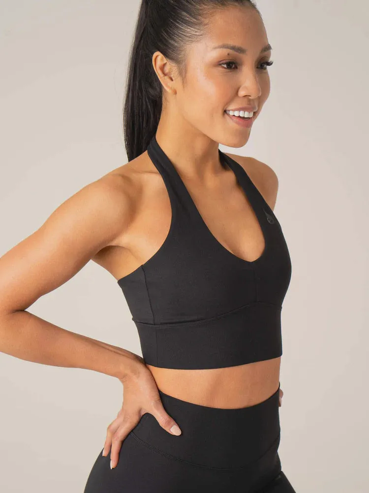 NKD ARCH HALTER SPORTS BRA - BLACK