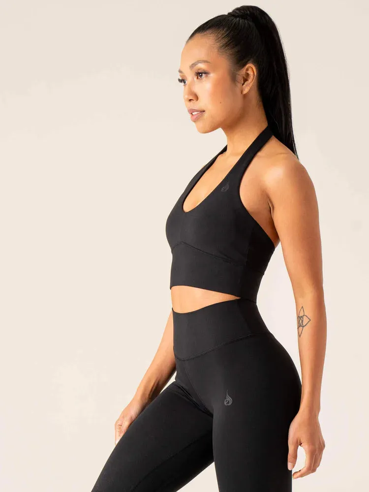 NKD ARCH HALTER SPORTS BRA - BLACK