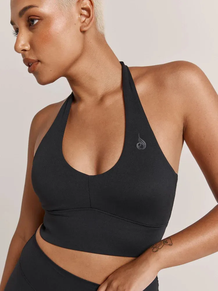 NKD ARCH HALTER SPORTS BRA - BLACK