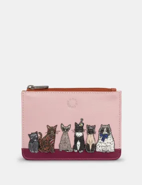 Party Cats Leather Zip Top Purse