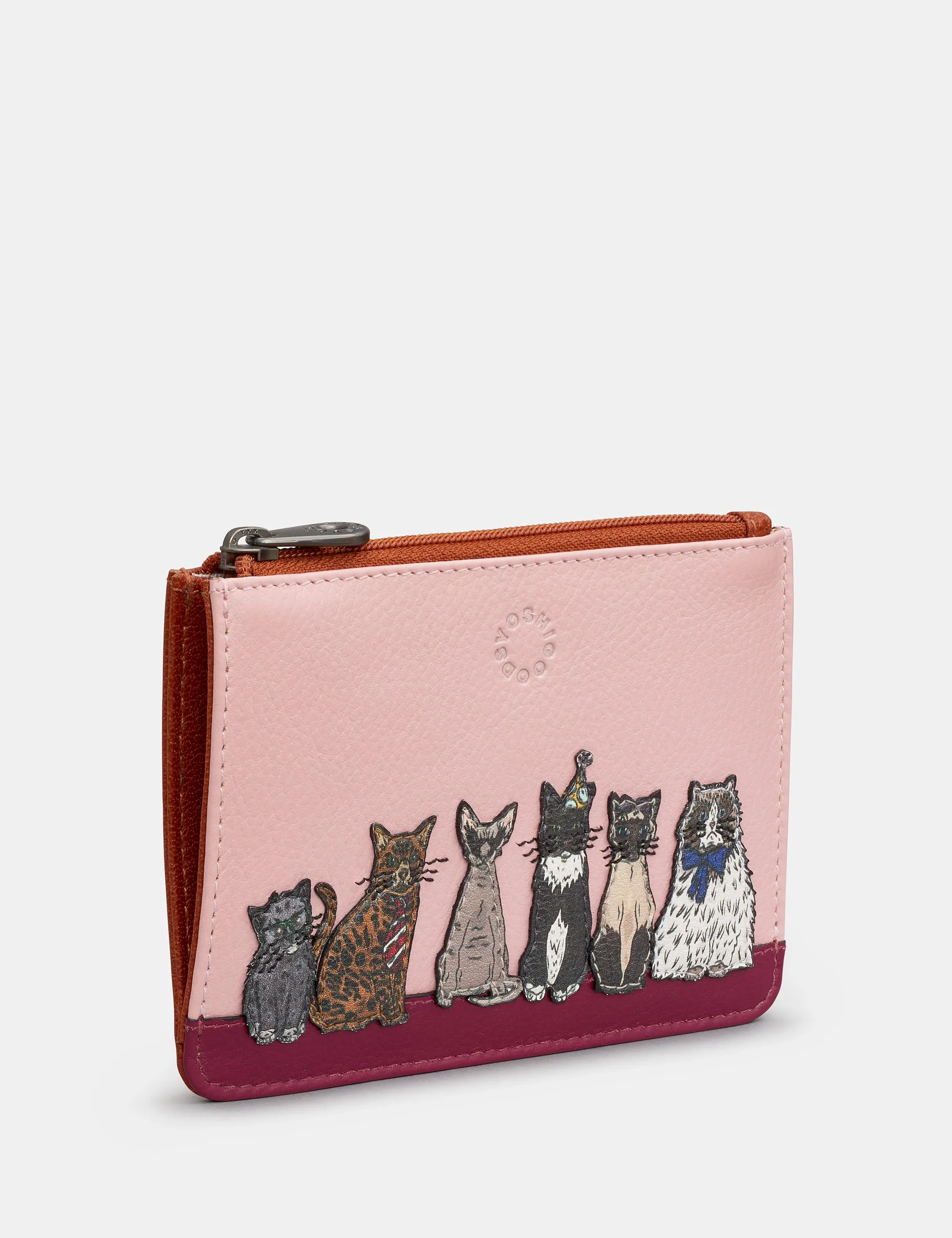 Party Cats Leather Zip Top Purse