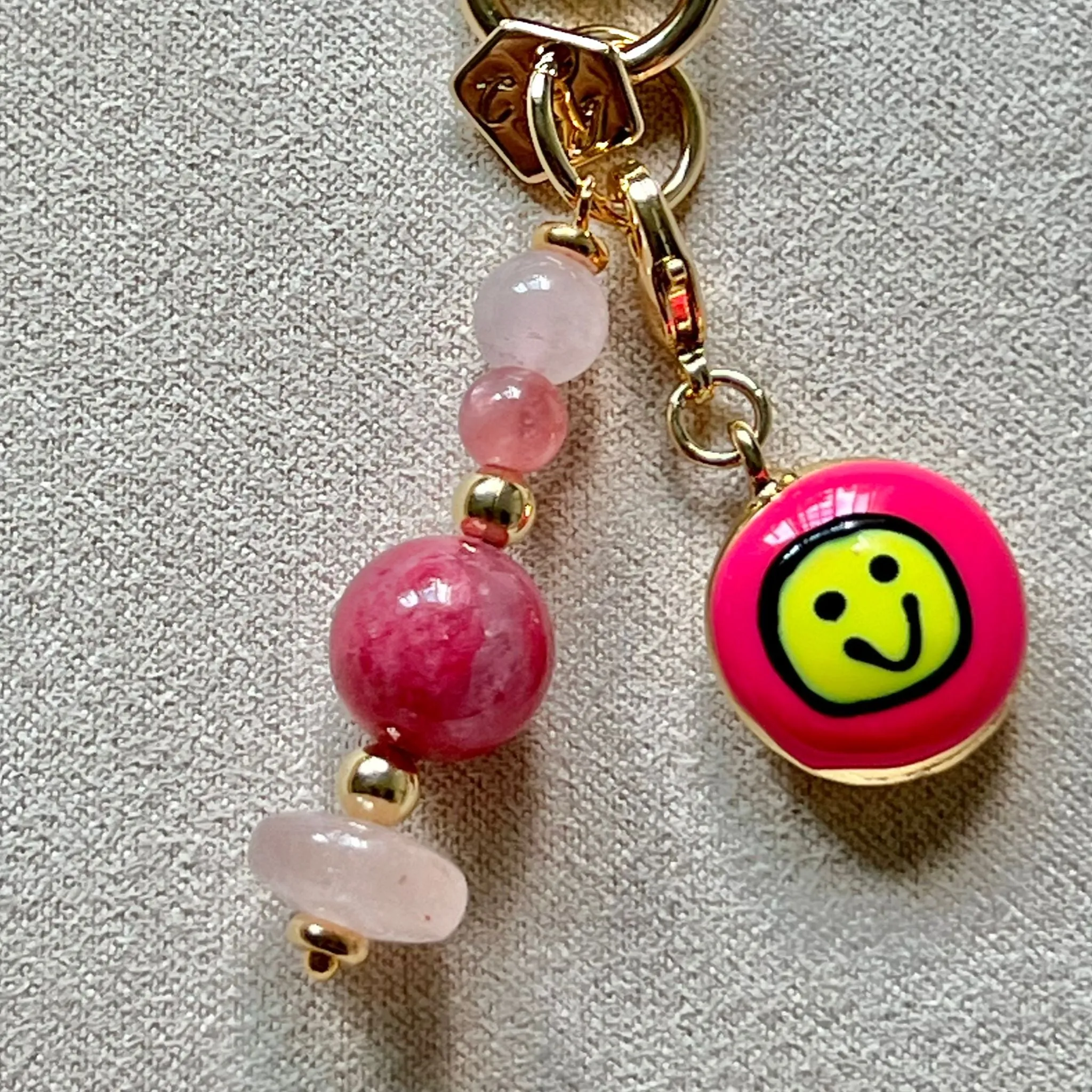 Peppy Pinks Bag Charm/Key Ring