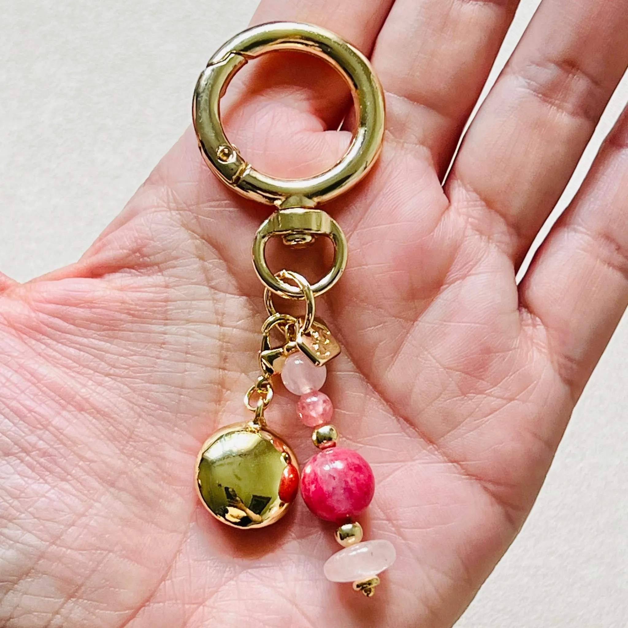 Peppy Pinks Bag Charm/Key Ring