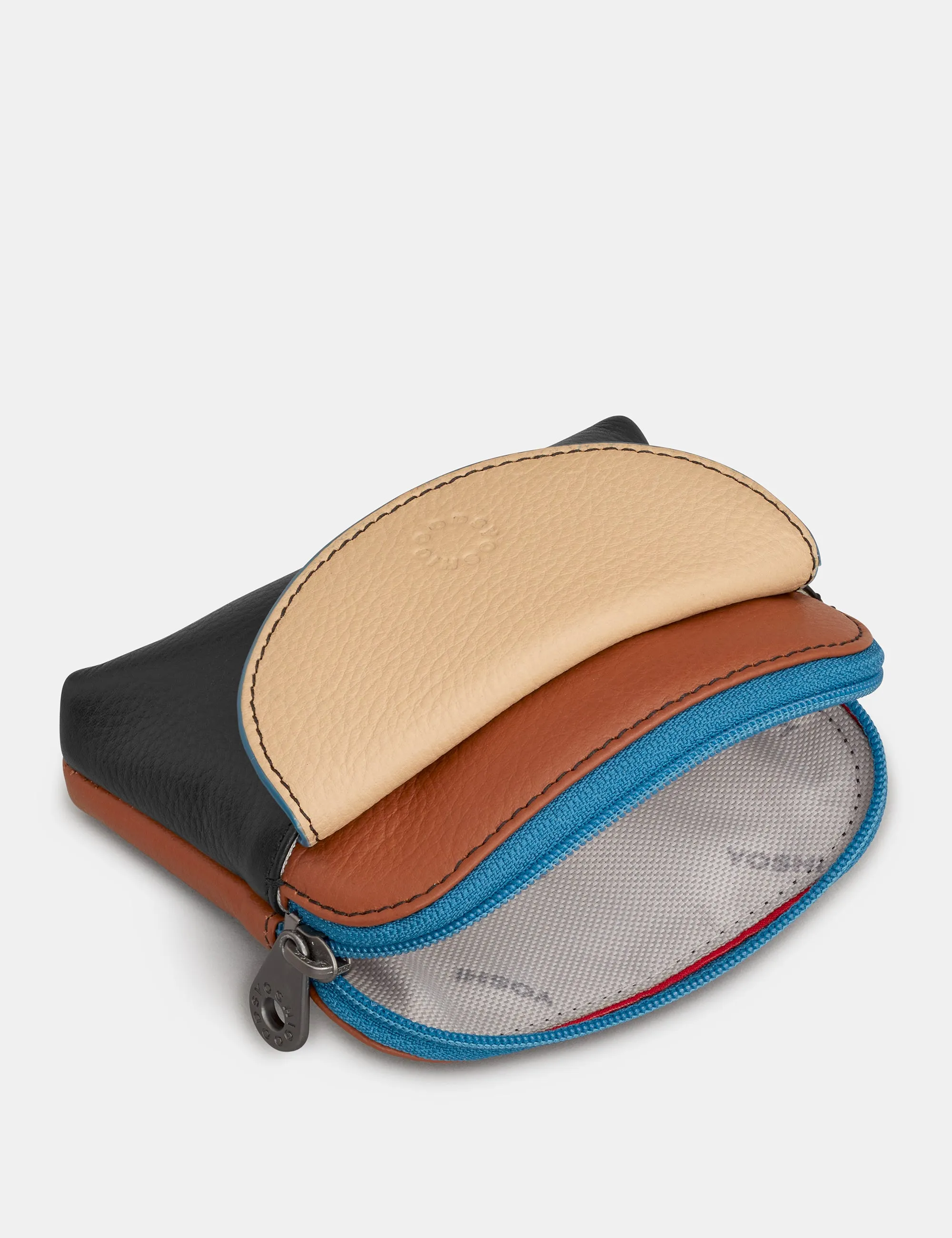 Rustic Colour Block Tatum Zip Top Purse