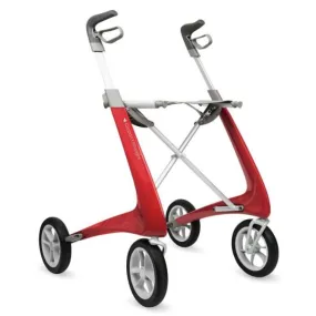 Sale Regular Red Carbon Ultralight Rollator Walker with Backrest