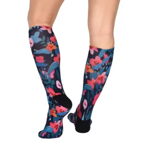 Sierra Socks Flower Patch Pattern CoolMax Socks, Nature Collection for Men & Women Eco-Friendly Crew Socks