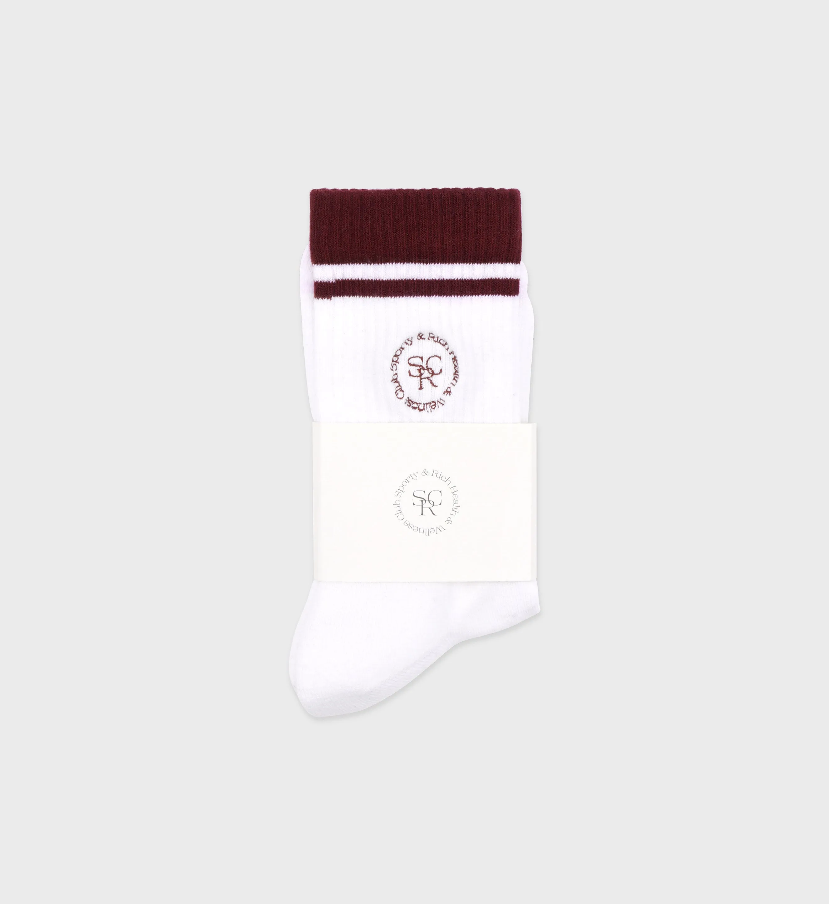 SRHWC Socks - White/Maroon