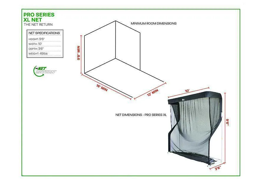 The Net Return Pro Series XL Golf & Multi-Sport Net