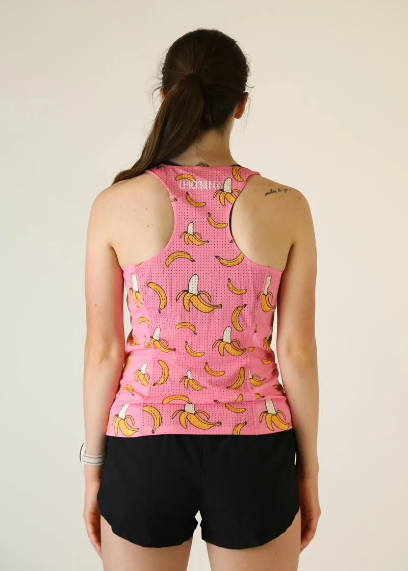 Women's Pink Bananas Performance Singlet