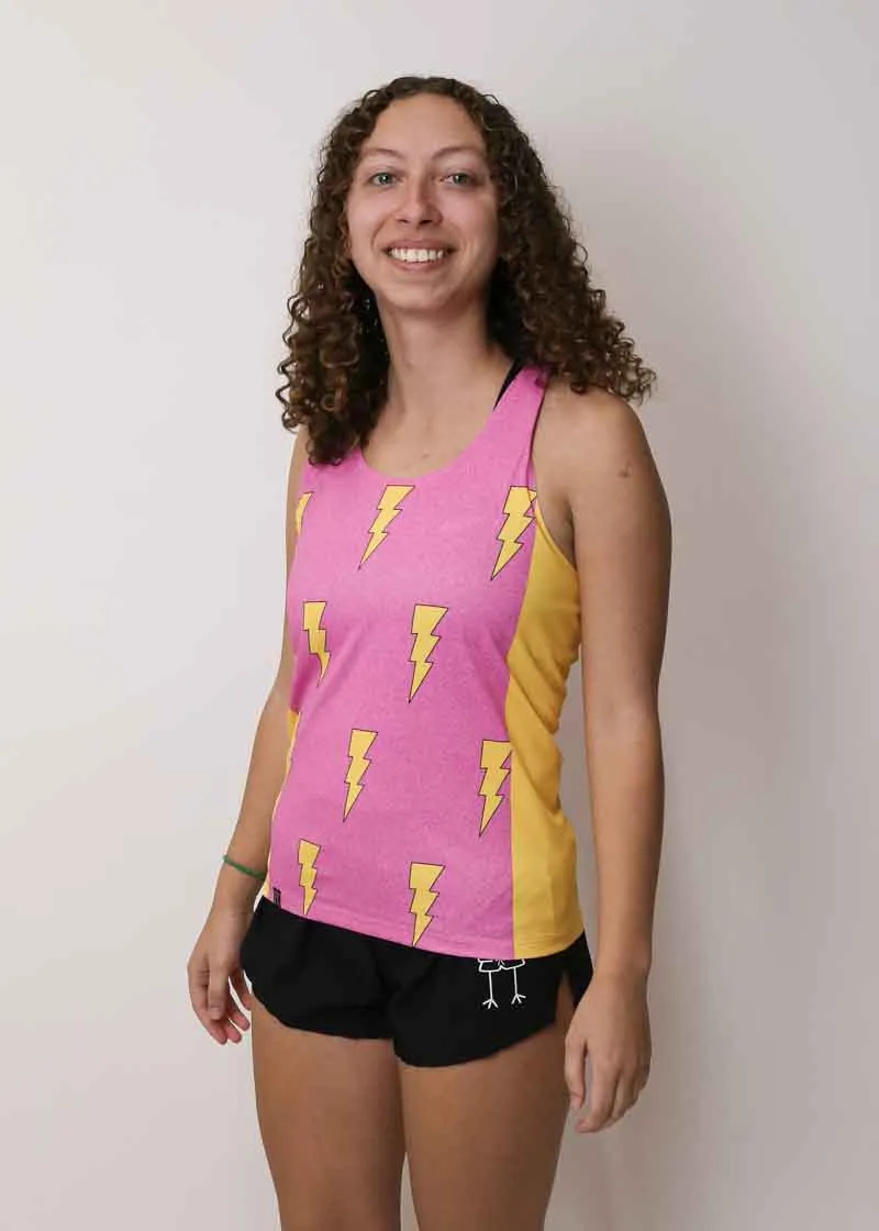 Women's Pink Bolts SP Performance Singlet