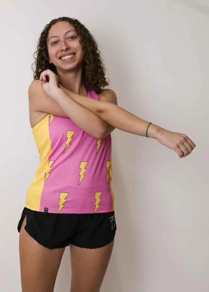 Women's Pink Bolts SP Performance Singlet